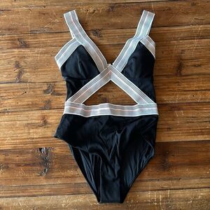 Dolce Vita Black and White One Piece Swimsuit